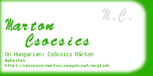 marton csocsics business card